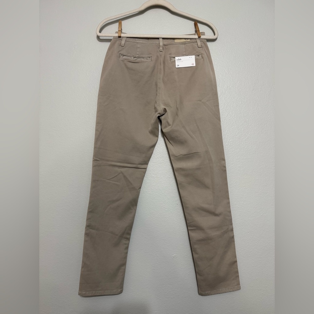 Ag Adriano GOLDSCHMIED Caden Tailored Trouser in Khaki / Beige - Picture 3 of 7